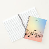 Schwarzes Musiknote-Notebook Notizblock (Innenseite)