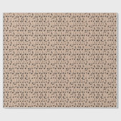Schwarzes Musiknoten-Muster Geschenkpapier (Flach)