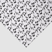 Schwarzes Musiknoten-Seidenpapier Seidenpapier (Ausschnitt)