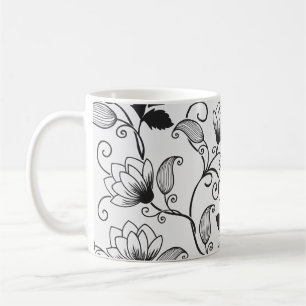 Schwarzes Muster anpassen Kaffeetasse
