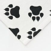 Schwarzes Muster auf Weiß Fleecedecke (Ecke)