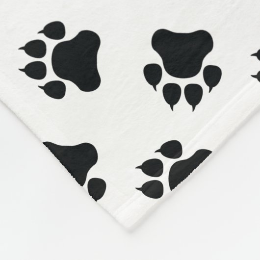 Schwarzes Muster auf Weiß Fleecedecke (Ecke)