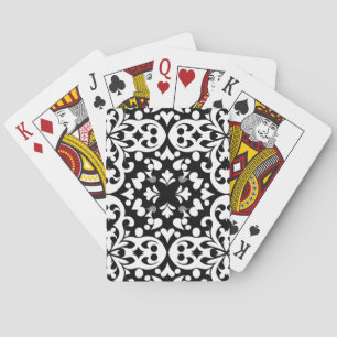 schwarzes Muster auf weißem Grund Spielkarten