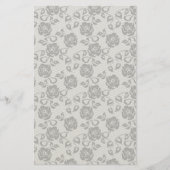 Schwarzes Muster auf weißem Hintergrund Briefpapier (Vorderseite)