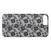 Schwarzes Muster auf weißem Hintergrund Case-Mate iPhone Hülle (Rückseite (Horizontal))