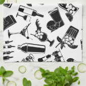 Schwarzes Muster-Cocktail-Bar Küchentuch (Gefaltet)