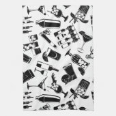 Schwarzes Muster-Cocktail-Bar Küchentuch (Vertikal)