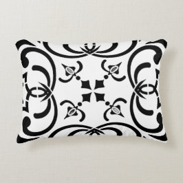 Schwarzes Muster Dekokissen