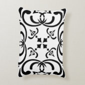 Schwarzes Muster Dekokissen (Rückseite(Vertikal))