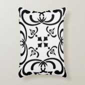 Schwarzes Muster Dekokissen (Vorderseite(Vertikal))