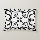 Schwarzes Muster Dekokissen (Rückseite)