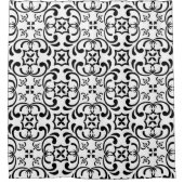 Schwarzes Muster Duschvorhang (Vorderseite)