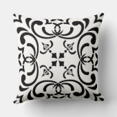 Schwarzes Muster Kissen (Rückseite)