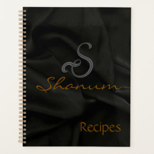 Schwarzes Muster Kochrezept Planbuch Planer