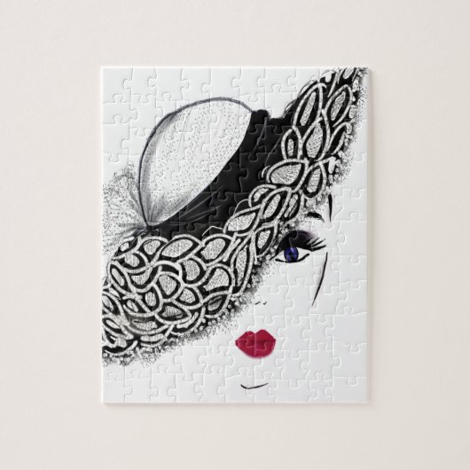 Schwarzes Muster — Lady Puzzle (Vertikal)