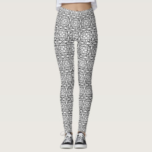 Schwarzes Muster Leggings