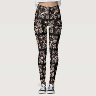 Schwarzes Muster Leggings