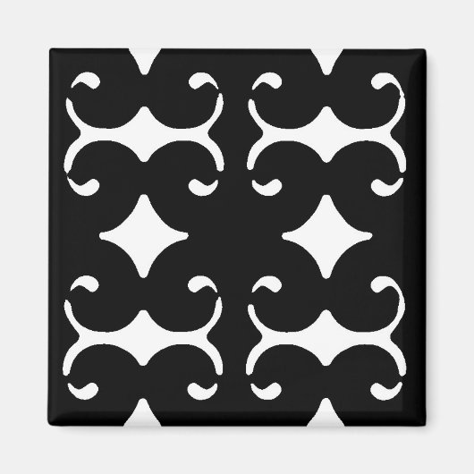 Schwarzes Muster Magnet (Vorne)