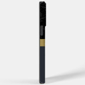 Schwarzes Muster mit goldenem Streifen Case-Mate iPhone Hülle (Rückseite / Rechts)