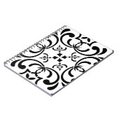 Schwarzes Muster Notizblock (Linke Seite)