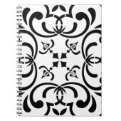 Schwarzes Muster Notizblock (Vorderseite)