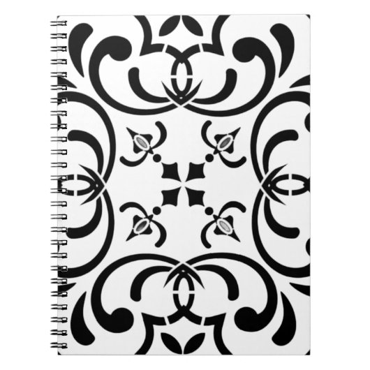 Schwarzes Muster Notizblock (Vorderseite)