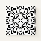 Schwarzes Muster Notizblock (Rückseite)