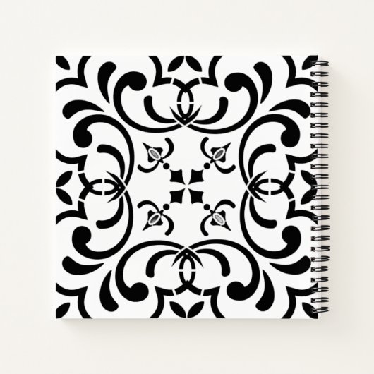 Schwarzes Muster Notizblock (Rückseite)