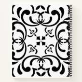 Schwarzes Muster Notizblock (Rückseite)