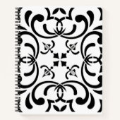 Schwarzes Muster Notizblock (Vorderseite)