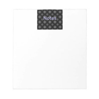 Schwarzes Muster - Notizen Pad Notizblock