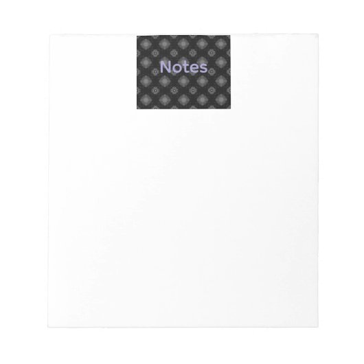Schwarzes Muster - Notizen Pad Notizblock (Vorderseite)