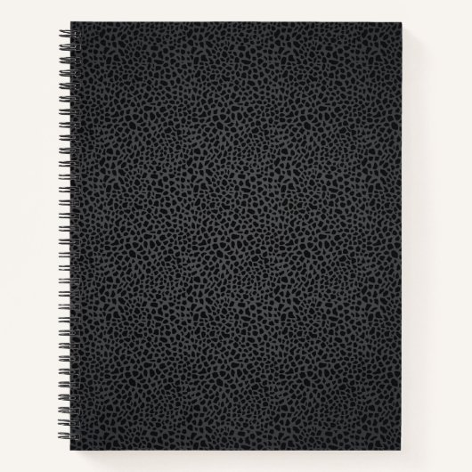 Schwarzes Muster Snakeskin Notizblock (Vorderseite)