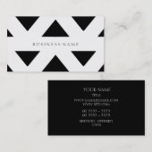 Schwarzes Muster Visitenkarte (Vorne/Hinten)