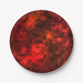 Schwarzes Muster von Fledermäusen und Mond Pappteller (Vorderseite)