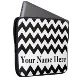 Schwarzes mutiges Zickzack mit kundengerechtem Laptopschutzhülle (Vorne Rechts)