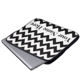 Schwarzes mutiges Zickzack mit kundengerechtem Laptopschutzhülle (Vorne Knopf)