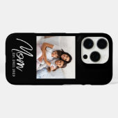Schwarzes Mutti-Etabliertes-Script-Foto-Case-Mate Case-Mate iPhone Hülle (Rückseite (Horizontal))