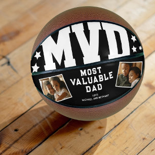 Schwarzes MVD Dad-Foto Basketball Erinnerungsstück