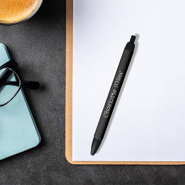 Schwarzes Namensskript Kugelschreiber