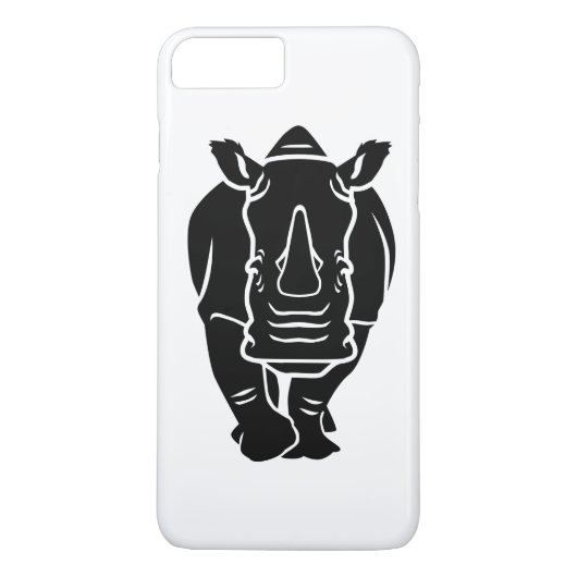 Schwarzes Nashorn Case-Mate iPhone Hülle (Rückseite)