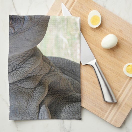 Schwarzes Nashorn Geschirrtuch (Viertel Falte)