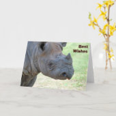 Schwarzes Nashorn Karte (Gelbe Blume)