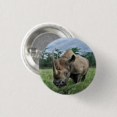 Schwarzes Nashorn | Kenia Button (Vorne & Hinten)
