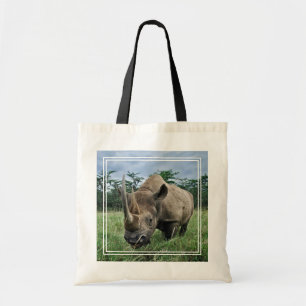 Schwarzes Nashorn Kenia Tragetasche