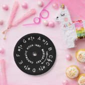 Schwarzes Neigungs-Rohr Pappteller (Party)