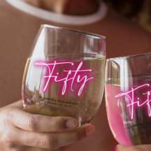 Schwarzes Neon Rosa Vierzig 50. Geburtstag
