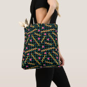 Schwarzes/Neonmuster der 80er Jahre Tasche (Von Nahem)