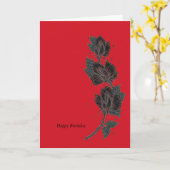 Schwarzes NeonRosen-Rot Karte (Gelbe Blume)