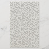 Schwarzes Netzblatt mit Leopardenmuster in Weiß Briefpapier (Vorderseite)